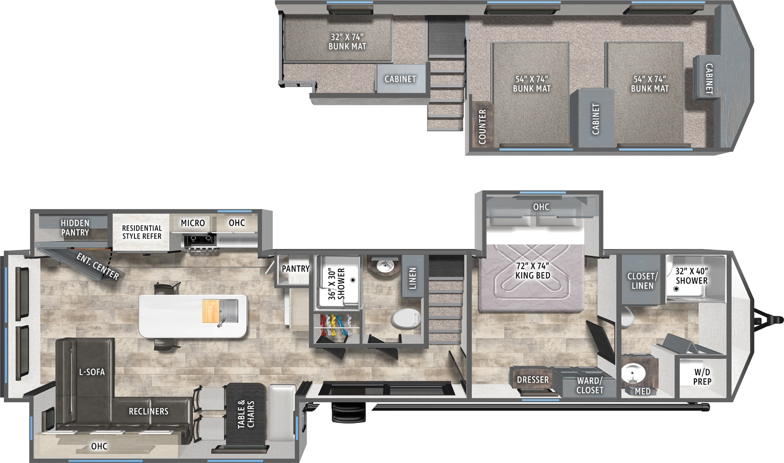 Puma Vista 422LFT Floorplan